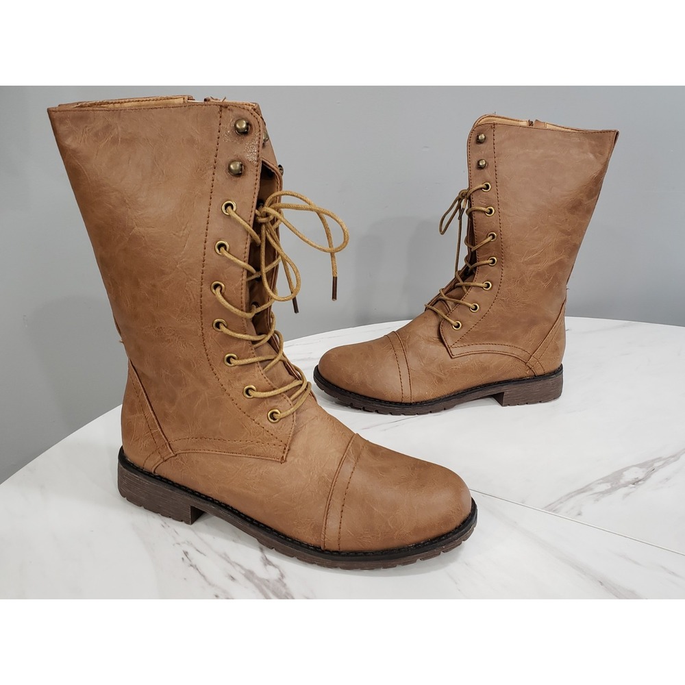 NEW NO BOX - Size‎ 10 - Nature Breeze Womens Lug Lace Up Military Combat Boot